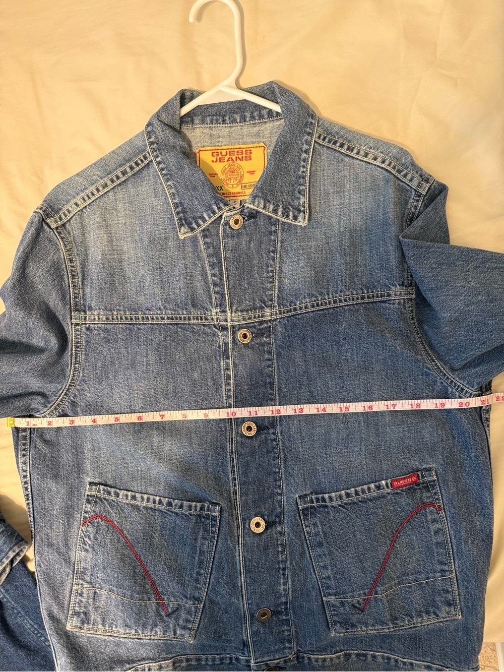 Vintage 00s Guess Denim Jean Jacket Made in USA Small Y2K Streetwear Made in USA - Picture 13 of 13